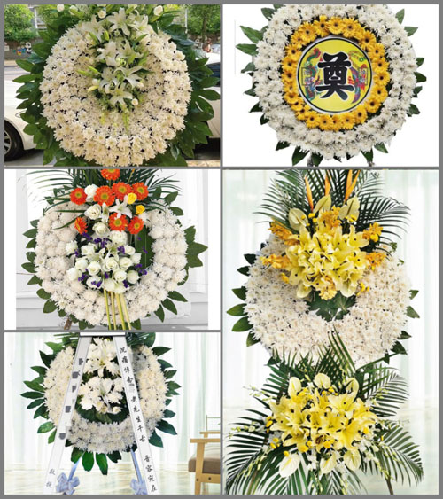 湖北黄冈市黄梅县芦柴湖办事处花圈速递